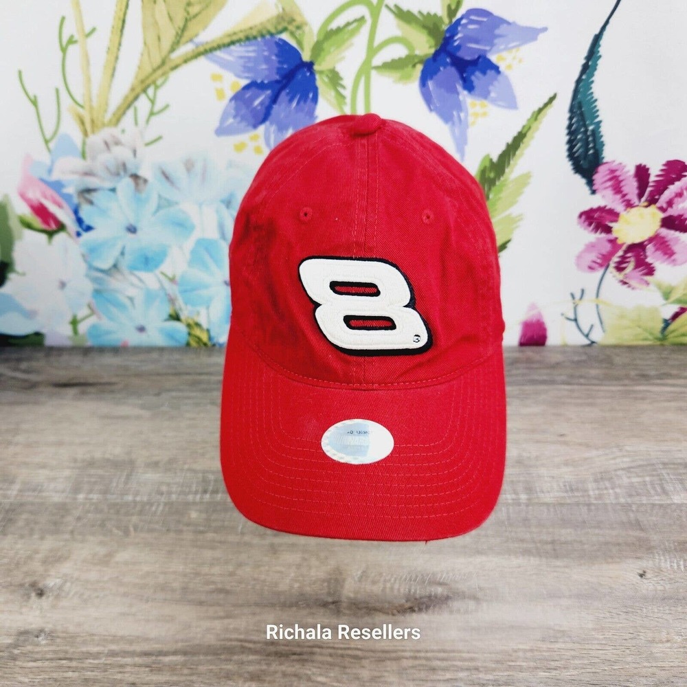 Chase Authentics Dale Earnhardt Jr #8 Hat Red Baseball Strap Back Cap Adjustable - Picture 1 of 8